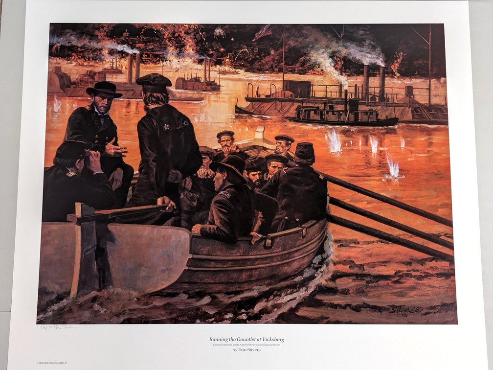 "Running The Gauntlet At Vicksburg" Print By Don Stivers