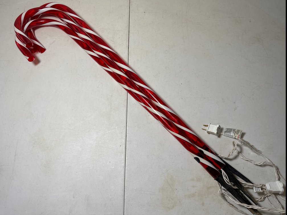 Candy Cane Yard Stake Lights 