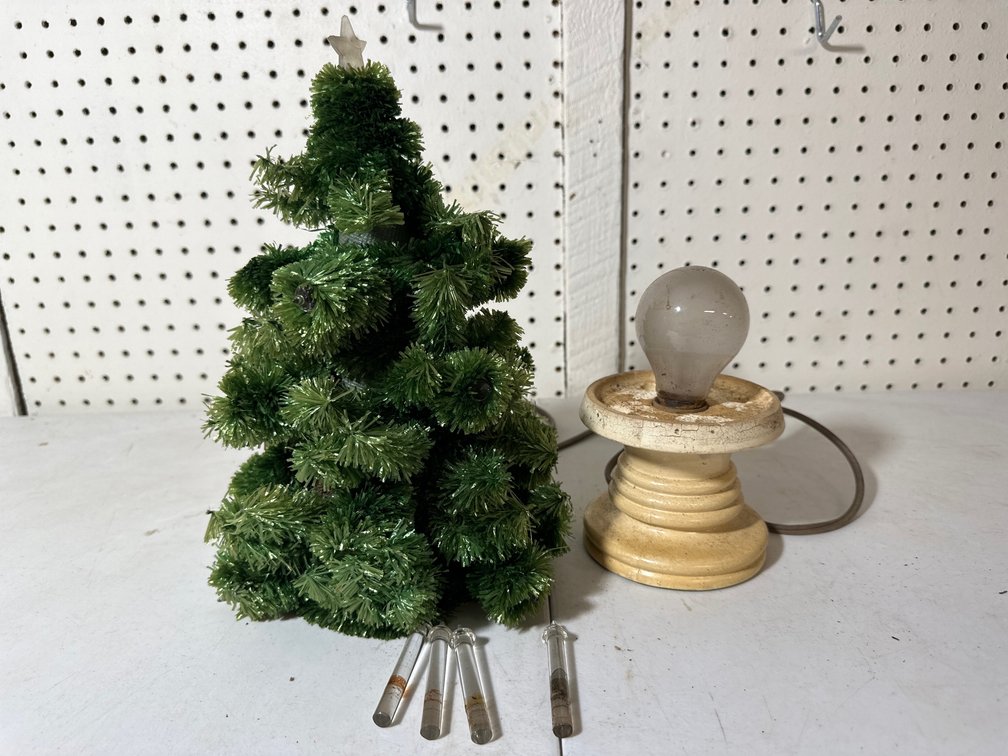 Miniature Artificial Lighted Christmas Tree 