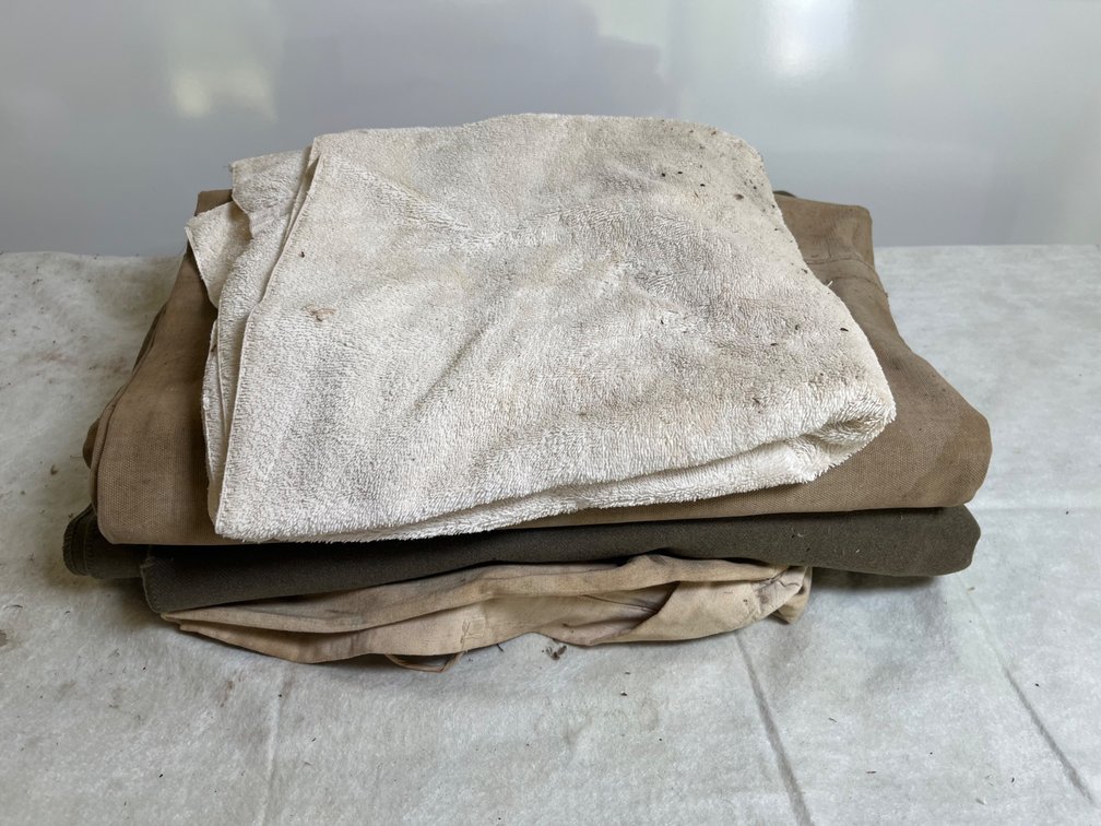 Stack of Drop Cloth and Tarps