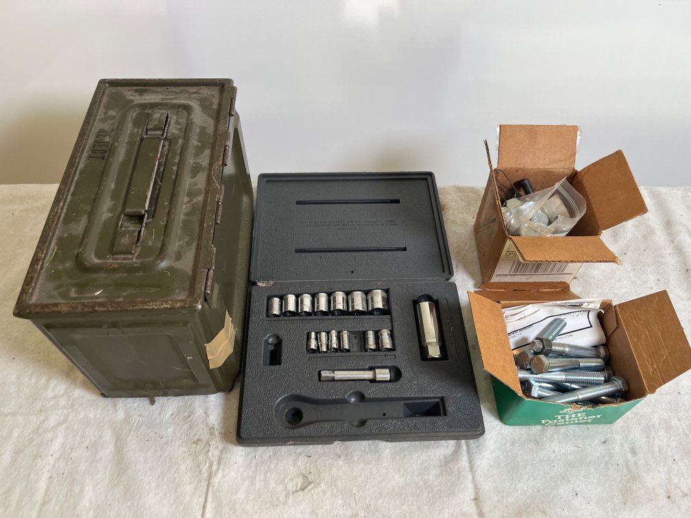 Ammo Box with Misc Tools and Bolts