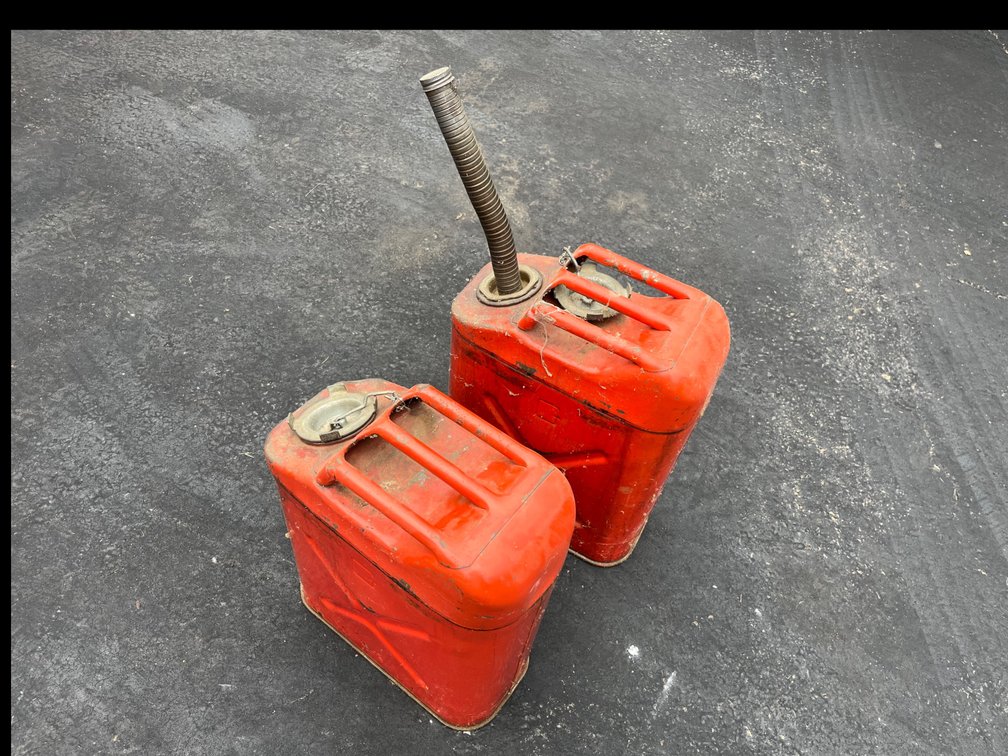 Two Blitz Vintage Gas Cans