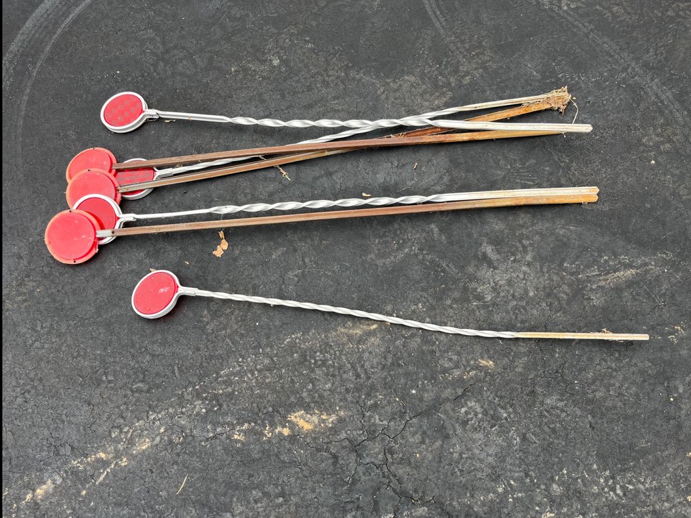 Seven Driveway Reflectors