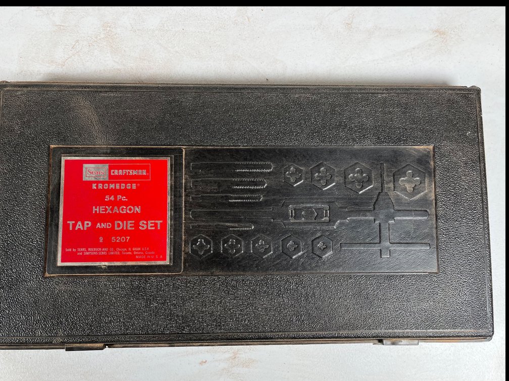 Sears Craftsman 54 Pc Hexagon Tap and Die Set