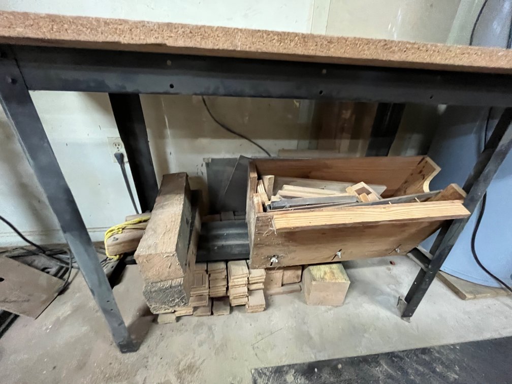 Work Bench on Metal Legs