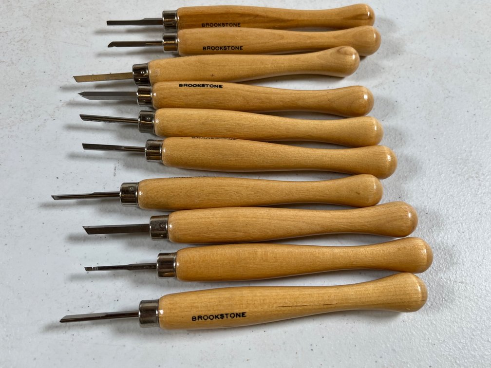 Ten Brookstone Lathe Knives