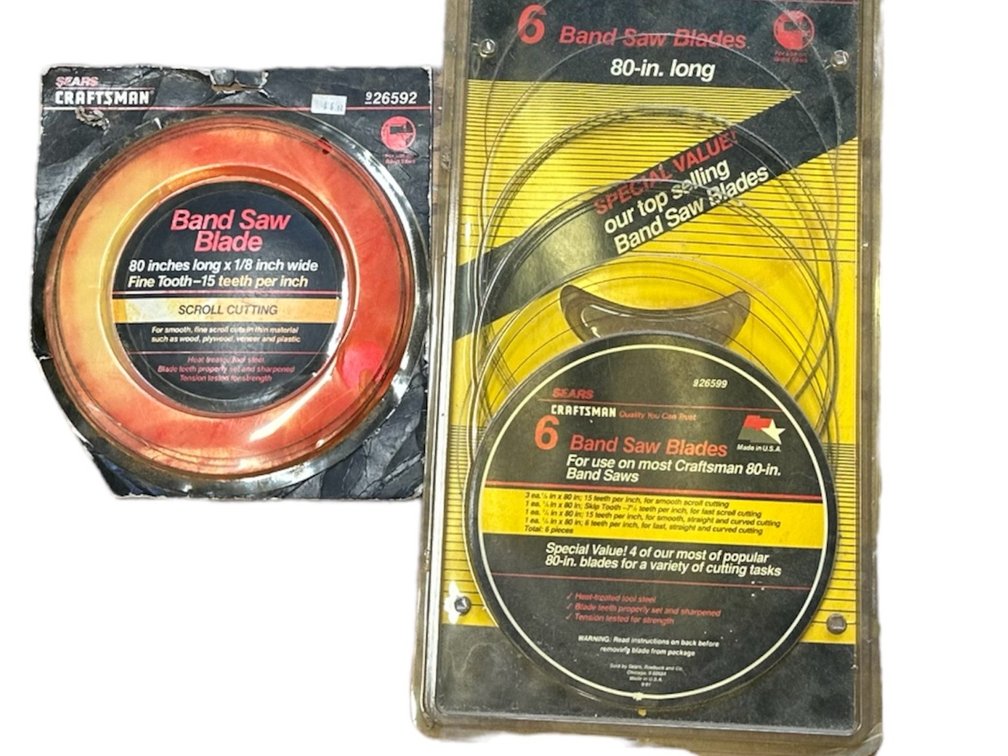 Sears Craftsman Band Saw and Scroll Saw Blades 
