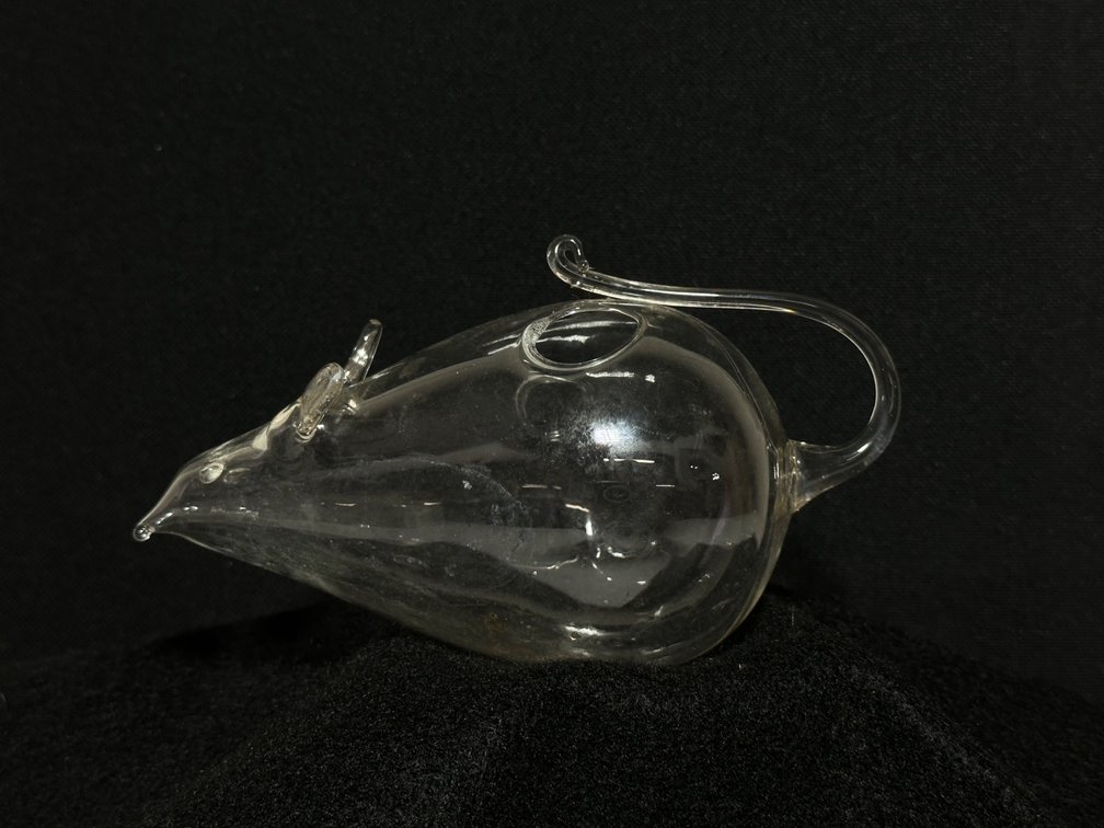 Hand Blown Glass Mouse Rat Figural Ornament 