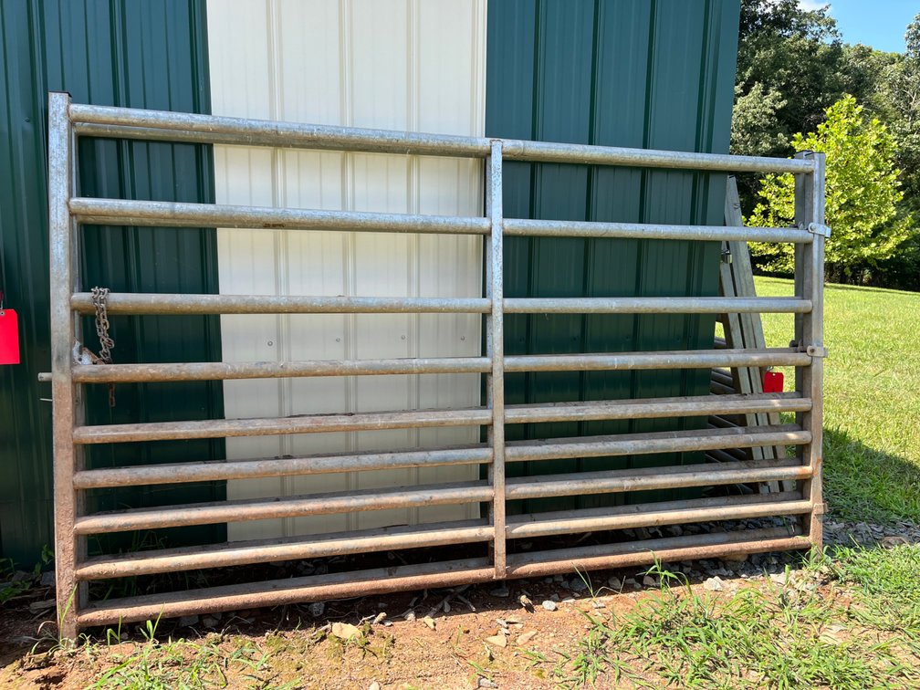 (2) C & W Galvanized Gate, 9’ x 63” H