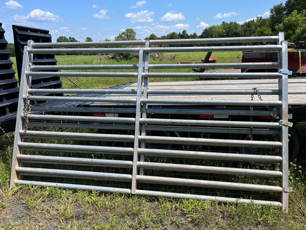 (2) C & W Galvanized Gate, 9’ 4” x 63” H