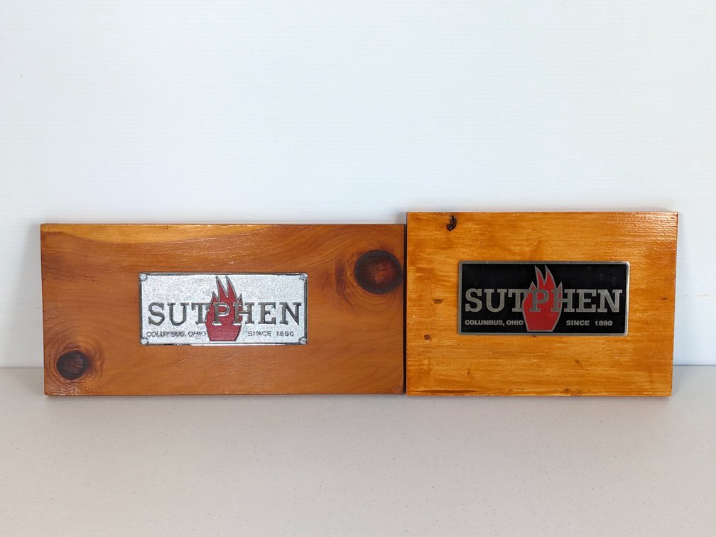 Two Sutphen Nameplates