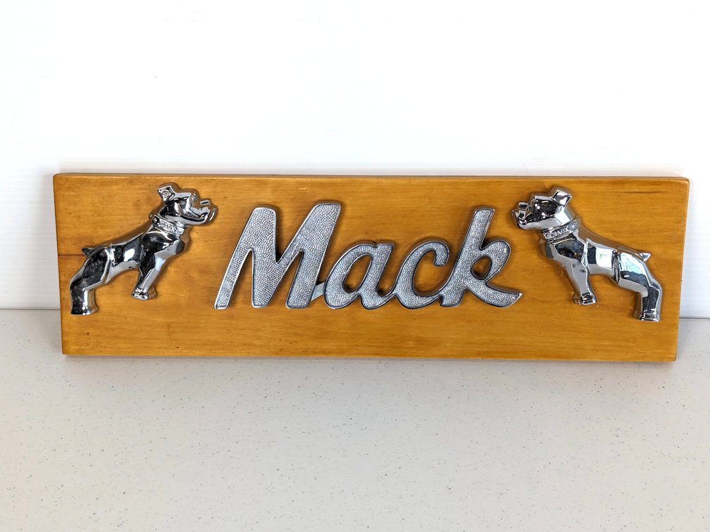 Mack Nameplate and Bulldogs
