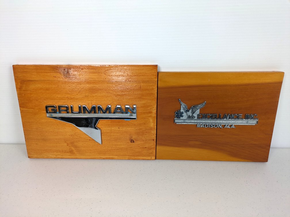 Grumman and Excellance Nameplates