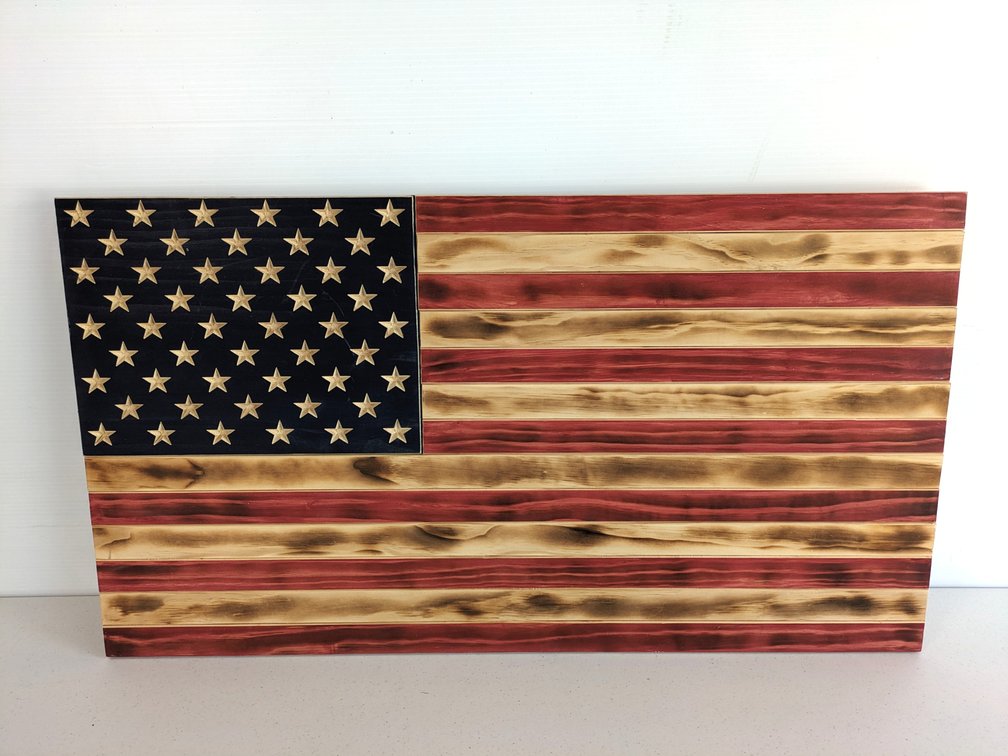 Wood Flag Wall Hanging