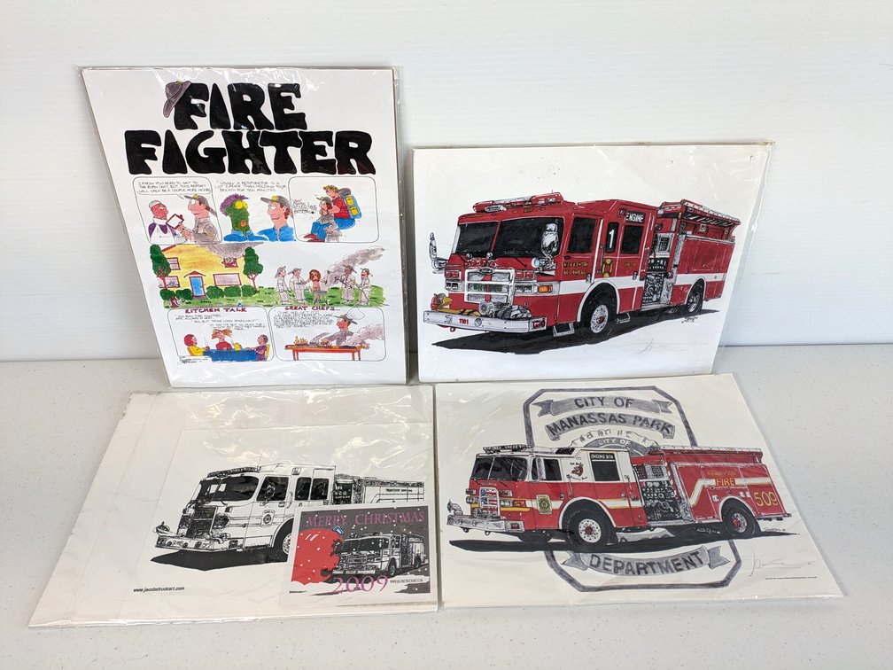 Four Firefighter Art