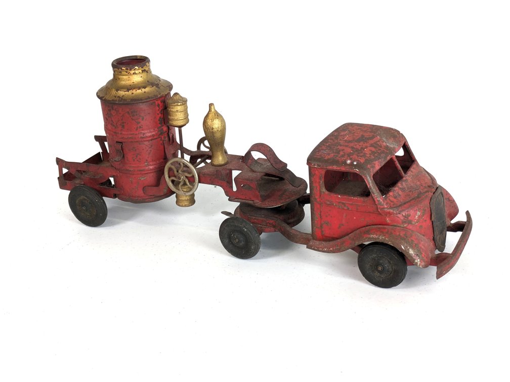 Kingsbury Pressed Steel Toy Firetruck 