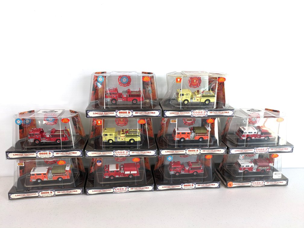 (10) Code 3 Collectible Fire Trucks 