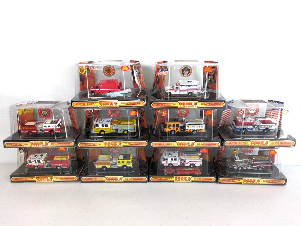 (10) Code 3 Collectible Fire Trucks