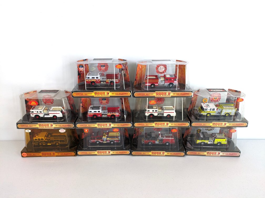 (10) Code 3 Collectible Fire Trucks