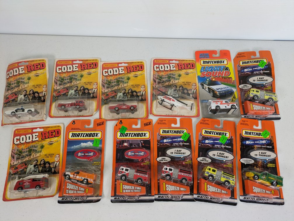 (12) Matchbox Code Red and Real Talkin