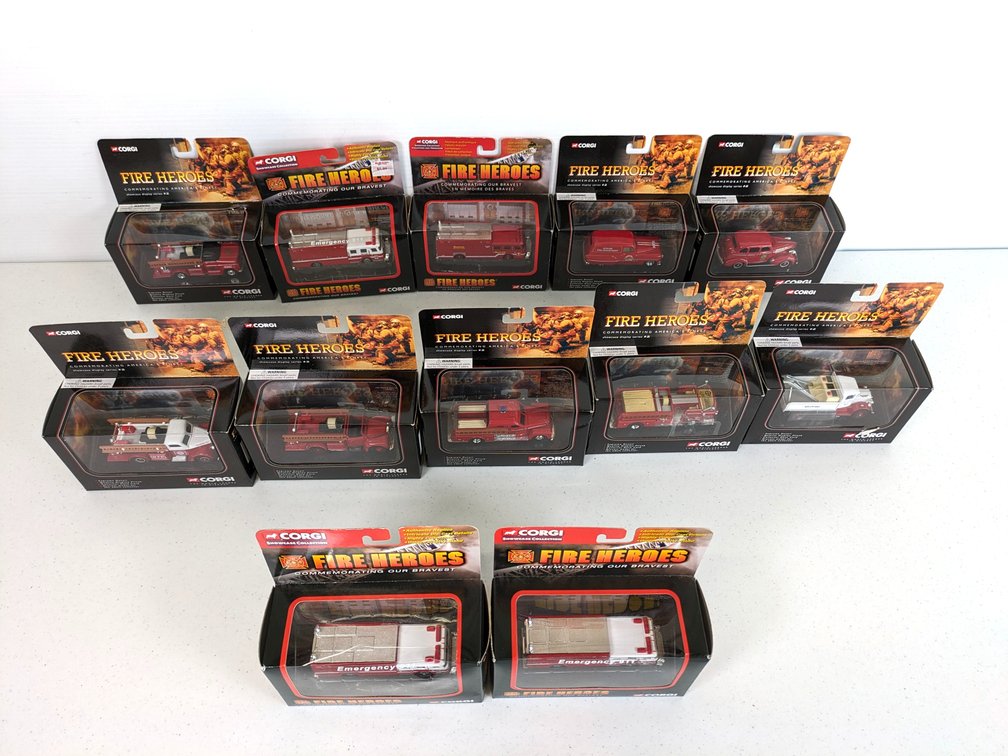 (12) Corgi Fire Heroes Showcase Display Series