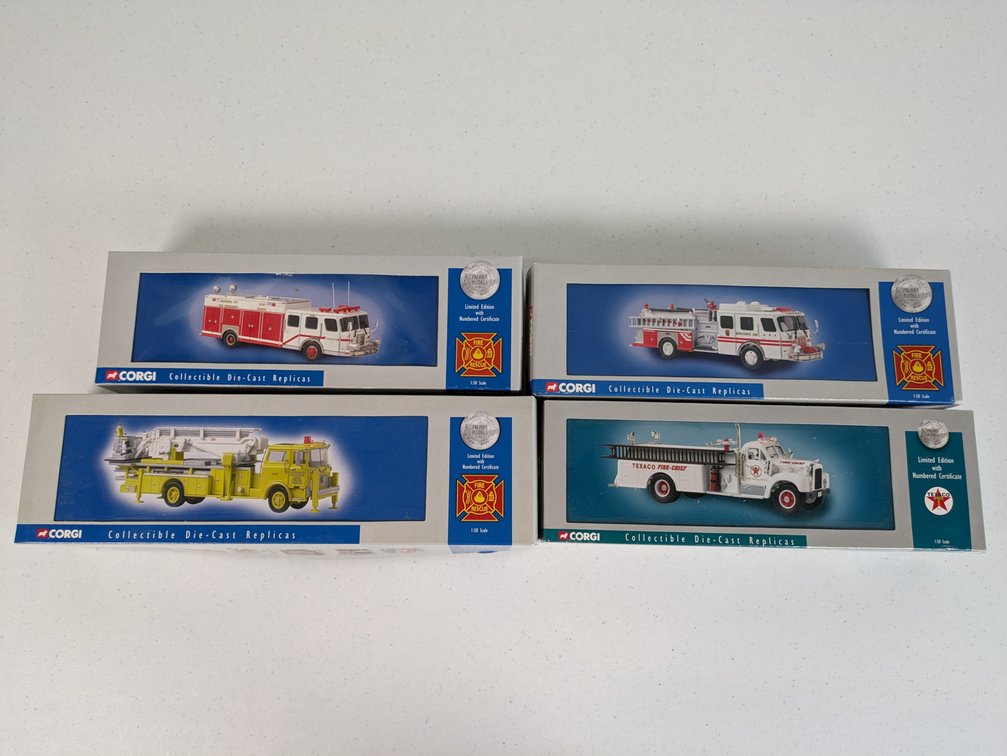 (4) Corgi Fire Rescue Models