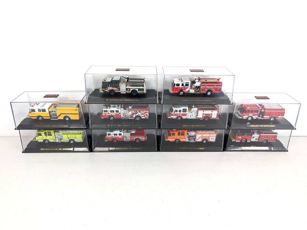 (10) Code 3 Collectible Fire Trucks