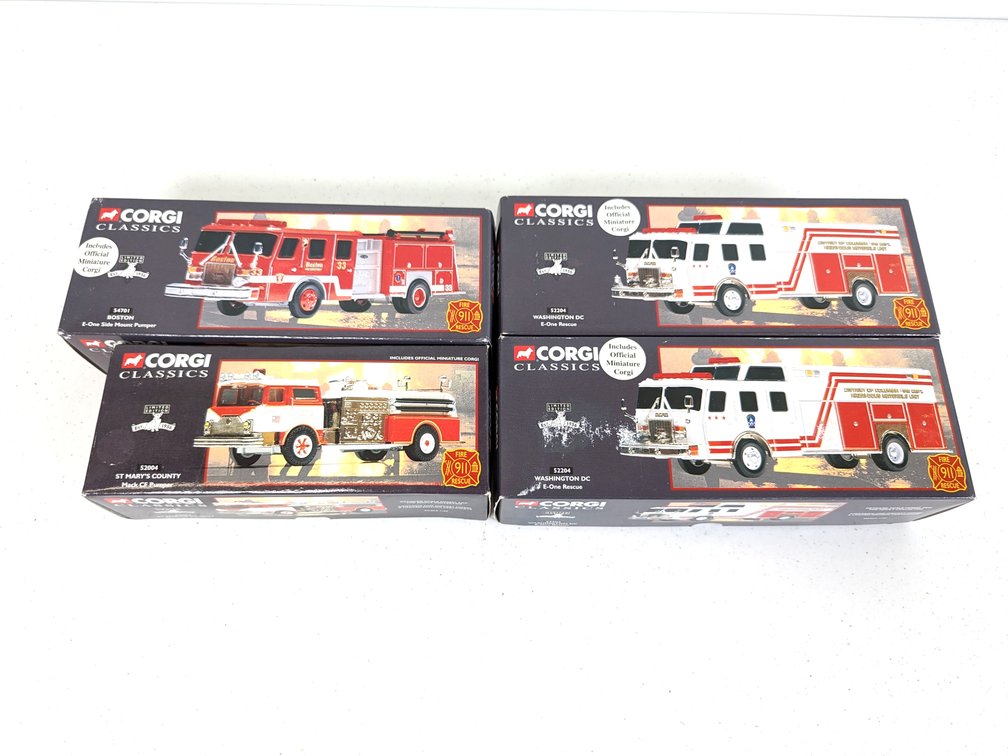 (4) Corgi Classics Fire Trucks