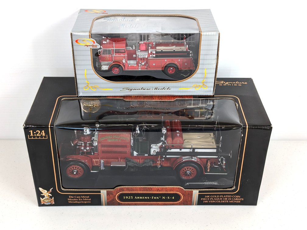 (2) Signature Series Firetruck Models