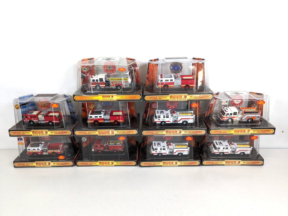 (10) Code 3 Collectible Fire Trucks