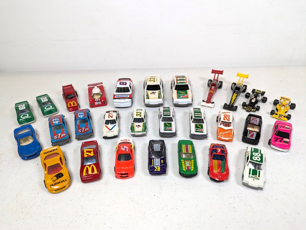Twenty Eight Matchbox Sized Race Cars