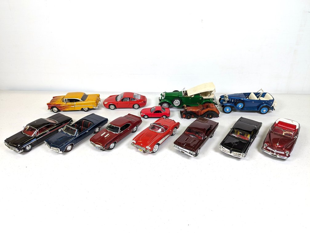 Thirteen Die Cast Model Cars