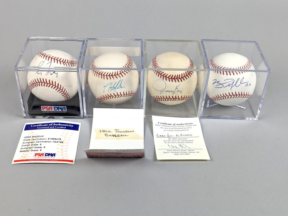 Four Signed Baseballs