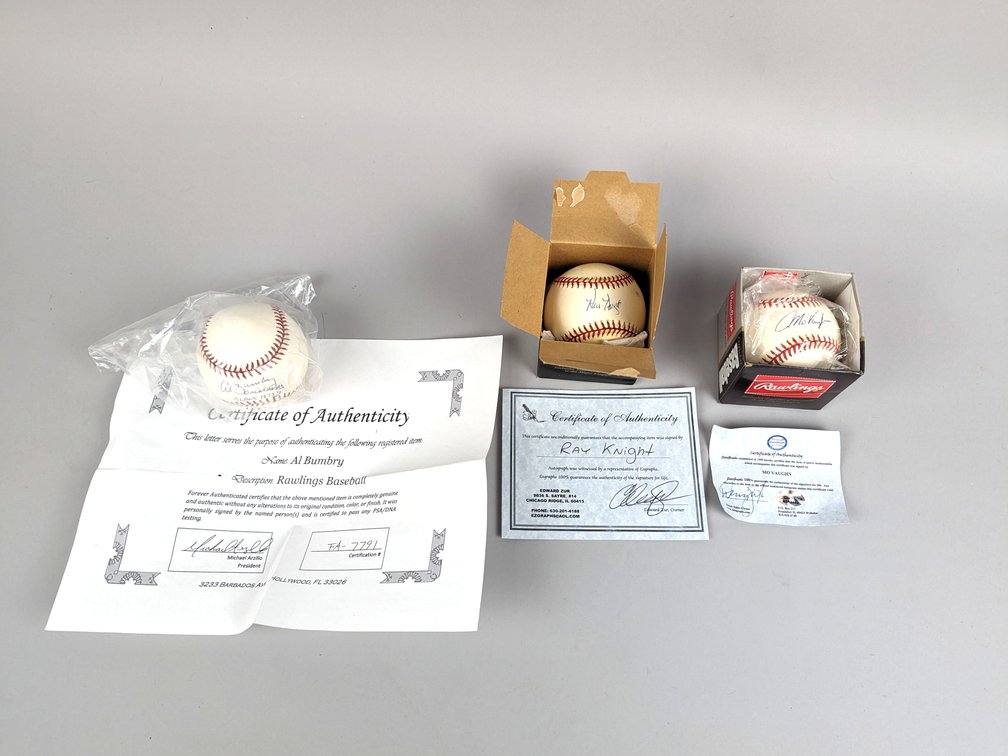 Three Signed Baseballs