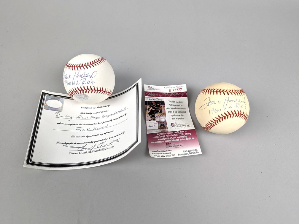 Two Frank Howard Signed Balls