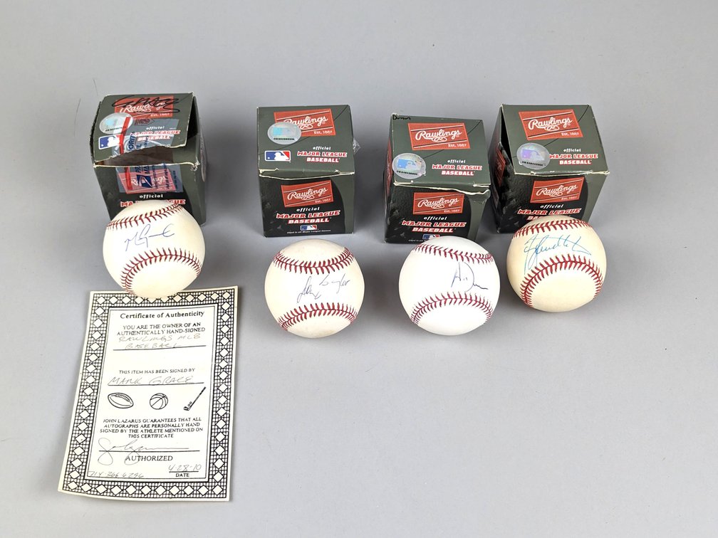 Four Signed Baseballs