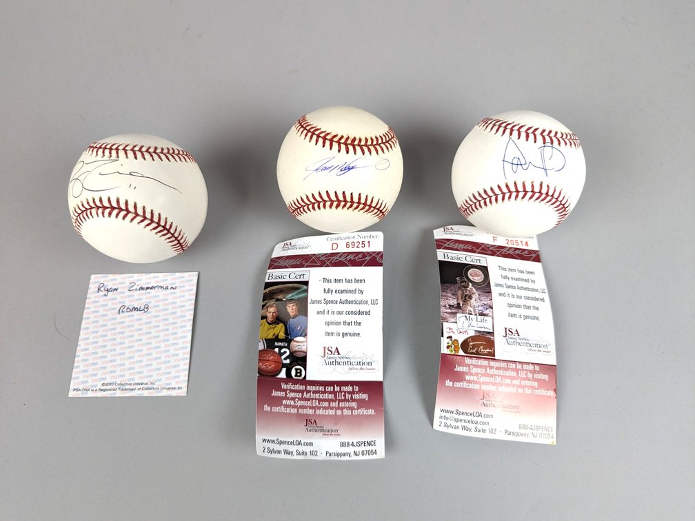 Three Signed Baseballs