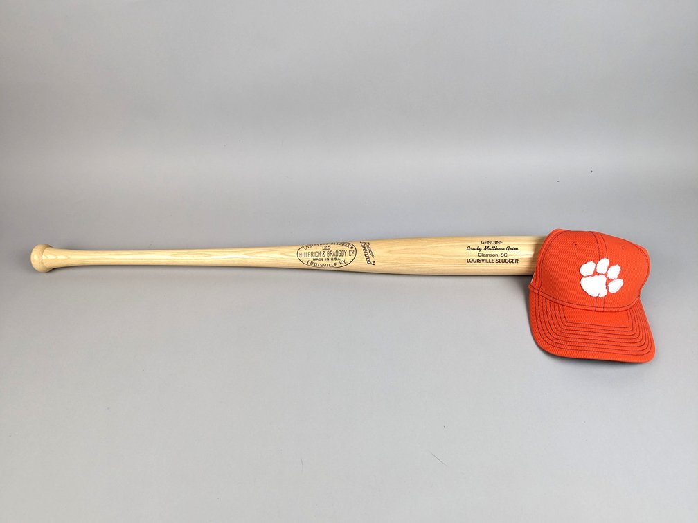 Louisville Slugger Bat And Clemson Hat