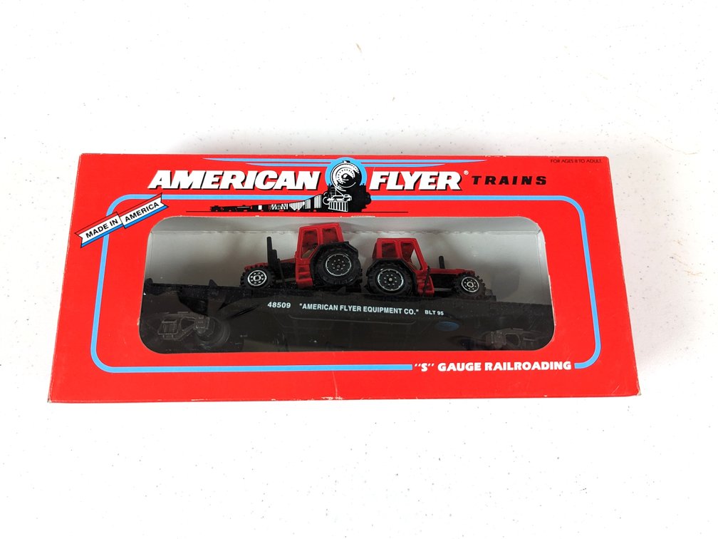 American Flyer Flatcar With Tractors