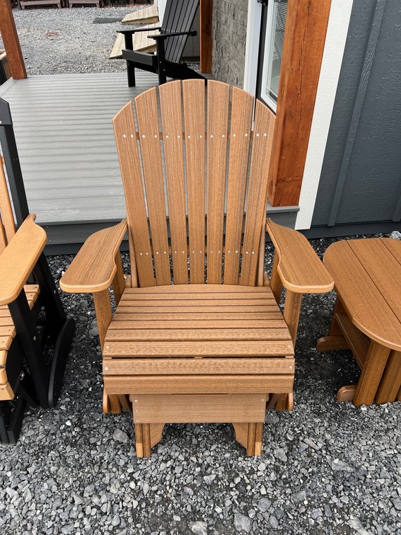 Adirondack Antique Mahogany Glider