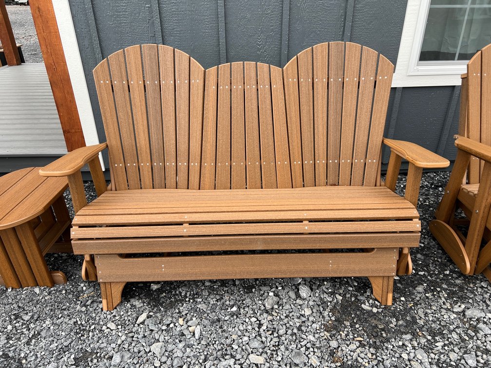 5 Ft Adirondack Antique Mahogany Glider