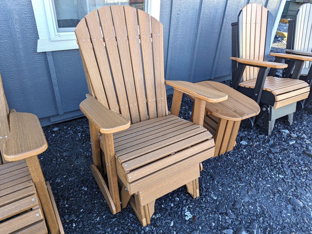 Adirondack Antique Mahogany Glider