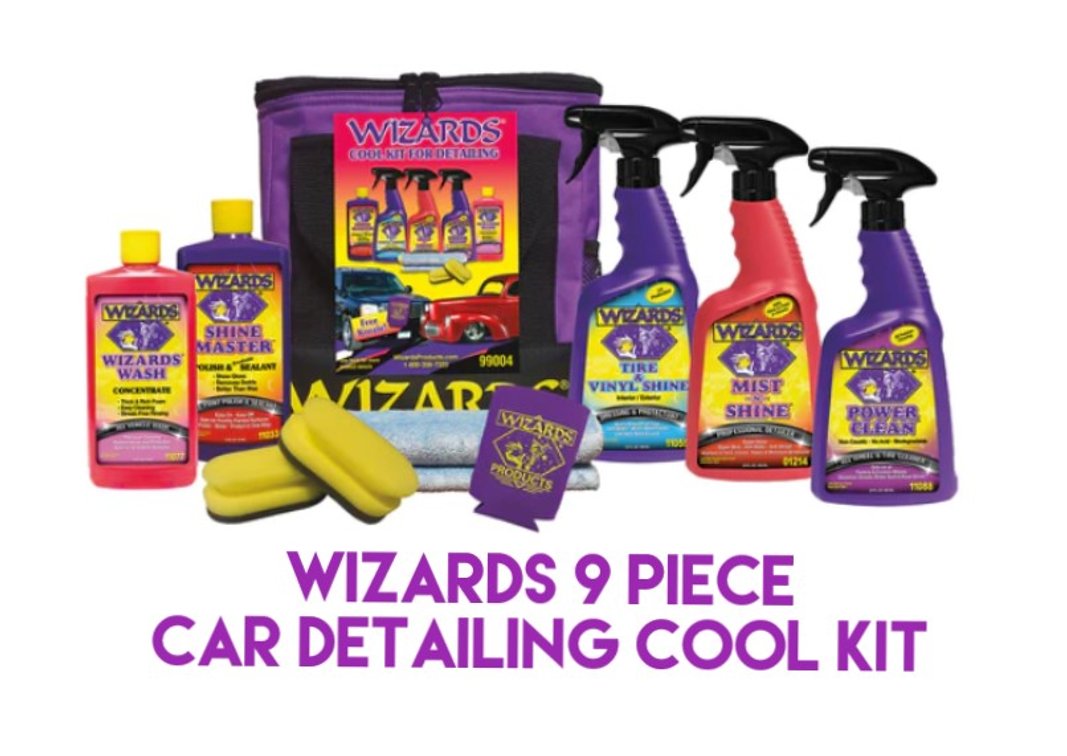 Wizards 9-piece Car Detailing Kit