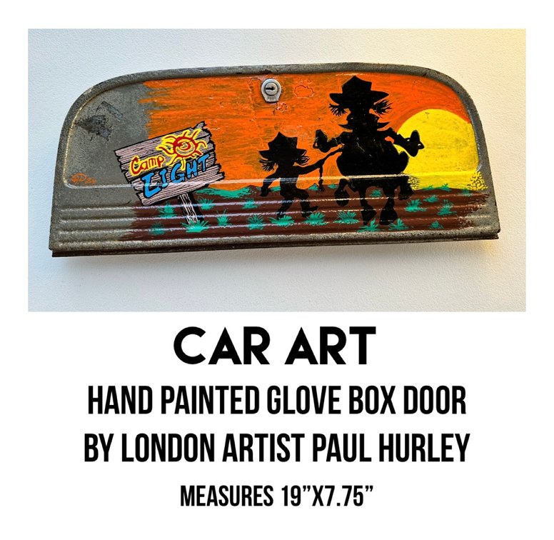 Car Art Hand Painted Glove Box Door by Paul Hurley