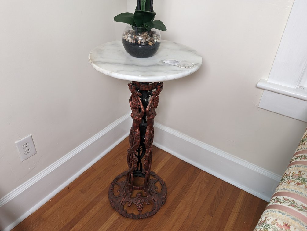 Marble Top Round Table