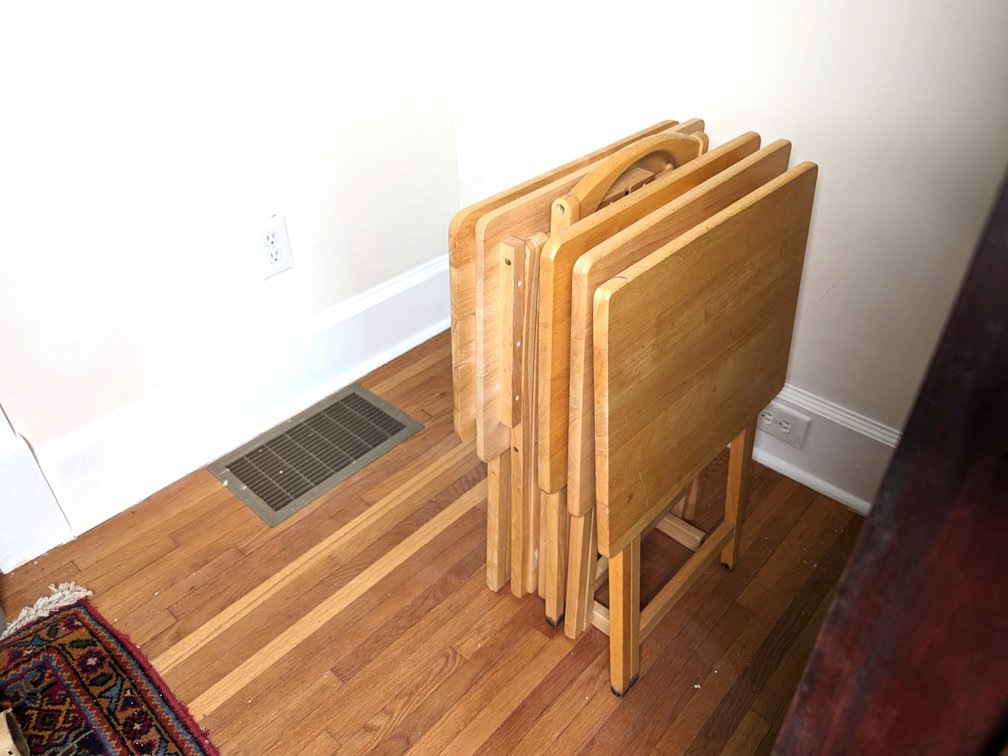 Five Folding Tray Tables