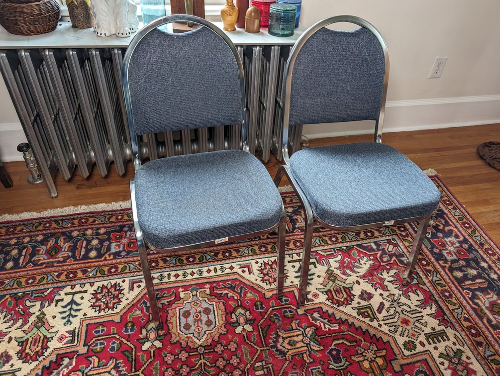 Two Stackable Chairs 