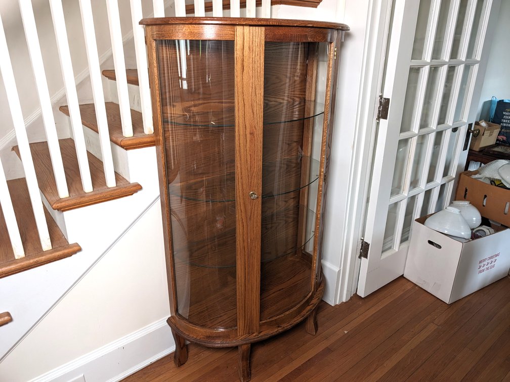 Curved Front China Cabinet