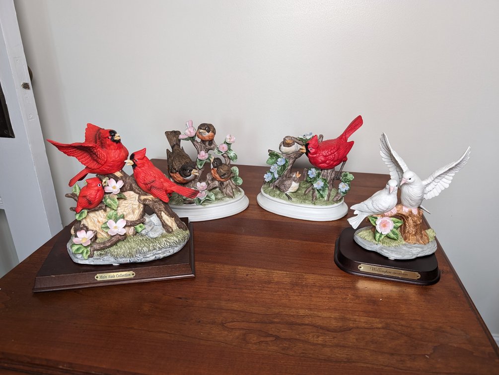 Four Ceramic Bird Figures 