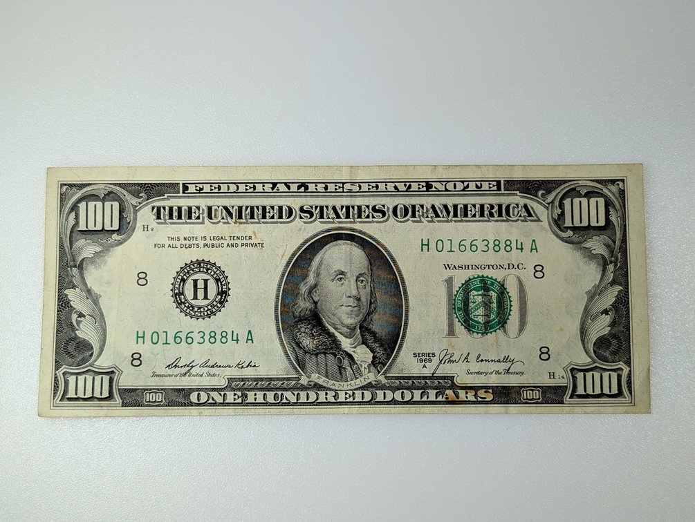 1969A $100 Federal Reserve Note
